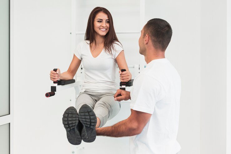 woman following a therapeutic Mirror session at home